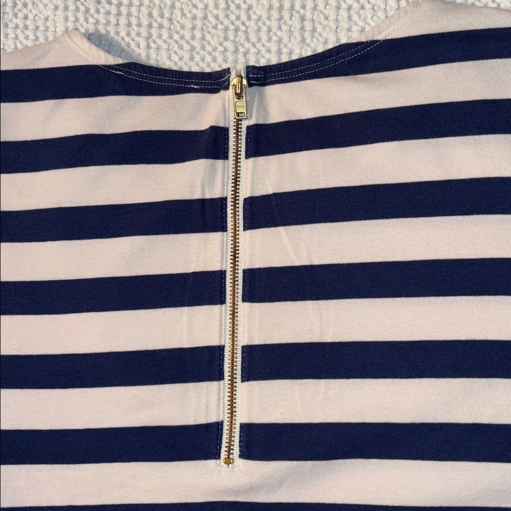 Vineyard Vines Navy and White Striped Dress, Short Sleeves, Zipper Back, Small - Picture 12 of 14